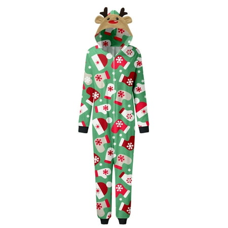 

Family Matching Outfits Women s Christmas Santa Print Onesie Pajamas With Hat For Christmas Matching Clothing Set