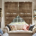 thumbnail image 2 of Bless Our Swag Valances for Windows 2 Pack Home and All Who enter Swag Kitchen Curtains 45 Inches Long Rod Pocket Short Window Treatment for Kitchen Bathroom 36"x45", 2 of 8