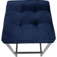 thumbnail image 4 of Meridian Furniture Nicola 26.5"H Velvet Counter Stool in Navy (Set of 2), 4 of 5