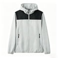 thumbnail image 6 of Men's UPF 50+ Sun Protection Hoodie Jacket Long Sleeve Zip Lightweight Windbreaker Quick Dry Athletic Outdoor Shirts with Pockets Black XXL, 6 of 9