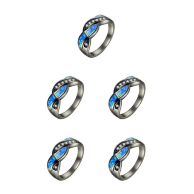 Guardoinrt Bague Classique pour Femmes à la Mode et Adaptée à Diverses Occasions de Mariage Bleu 6 5Set