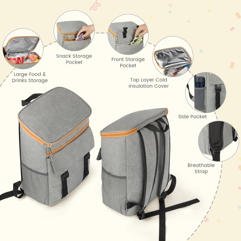 best hiking backpack cooler camera food SUN CUBE 33 Can, Leakproof Insulated Backpack Cooler for Men Women, Camping Cooler Backpack for Beach Travel Hiking, Waterproof Lunch Backpack, Black : Sports & Outdoors day chill Kocwell Backpack Cooler, Soft Cooler