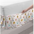 thumbnail image 2 of Cartoon Bed Skirt, Romantic Spring Welcoming Rabbit Floral Bird, Elastic Bedskirt Dust Ruffle Wrap Around for Bedding Decor, 4 Sizes, Multicolor, by Ambesonne, 2 of 2