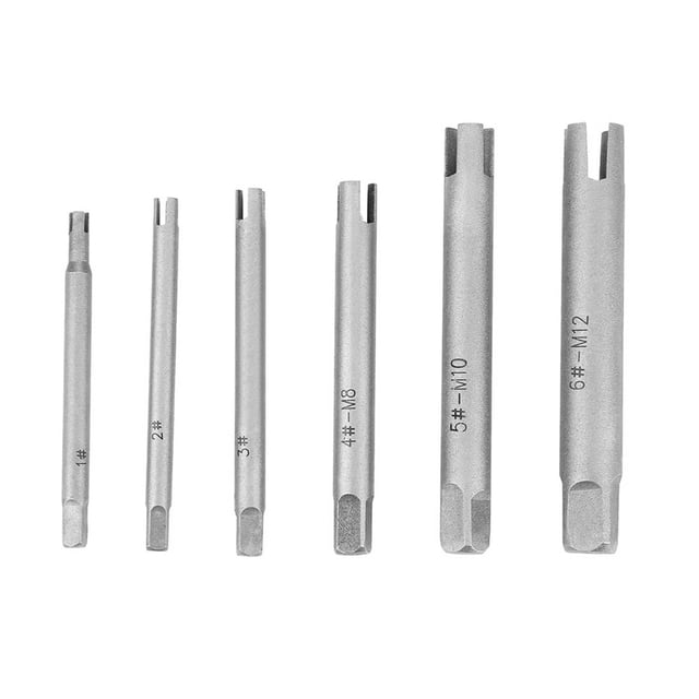 Extractor de machos de roscar de acero con cabeza rota y juego de extractores de machos de roscar pelados (#A)
