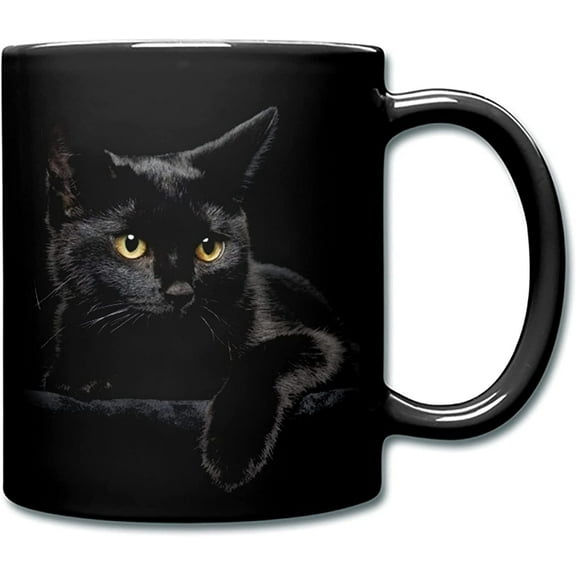 Apular Black Cat Coffee Mug – Cute Gift for Cat Lovers, Great for Birthday or Holiday