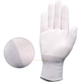 thumbnail image 4 of Abastado 6 Pares Guantes de Trabajo de Nylon Blanco, Guantes Antideslizantes sin Costuras, Cómodos de Usar, Ideales para Reparaciones, Industria Automotriz, Servicio de Autos, Taller, 4 of 8