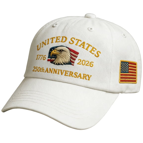 TOWED22 US 250th Anniversary Celebration Casual Hat, Adjustable 1776-2026 Patriotic Cap for Men Women C