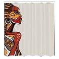 thumbnail image 3 of Ambesonne African Shower Curtain, Hand Drawn Woman Art, 69"Wx75"L, Multicolor, 3 of 5