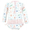 thumbnail image 2 of Hudson Baby Girls Rashguard Toddler Swimsuit, Pastel Sea, 2T, 2 of 2