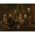 thumbnail image 3 of Francis Hayman 14x12 Black Modern Framed Museum Art Print Titled - Portrait of a Group of Gentleman, with the Artist (Between 1745 and 1748), 3 of 5