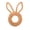 Brown, variant on Grey Gray Easter Bunny Head Shaped Plastic Wreath With Linen Bow For Front Door And Wall Hanging Spring Festival Rabbit Decor