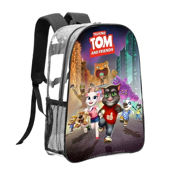 Clear Backpack for Talking Tom Heavy Duty for School Work Men Women Transparent backpack Bookbag Stadium Approved See Through Backpack
