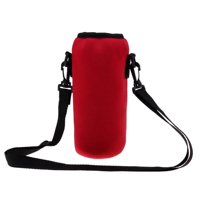 Funda para bolsa de botella de agua de 1000 ml con correa ajustable para el hombro Zulema Deportes al aire libre rojo portabotellas deportivo