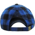thumbnail image 4 of Royal Blue-Black Buffalo Plaid Classic Baseball Cap Dad Hat, 4 of 7