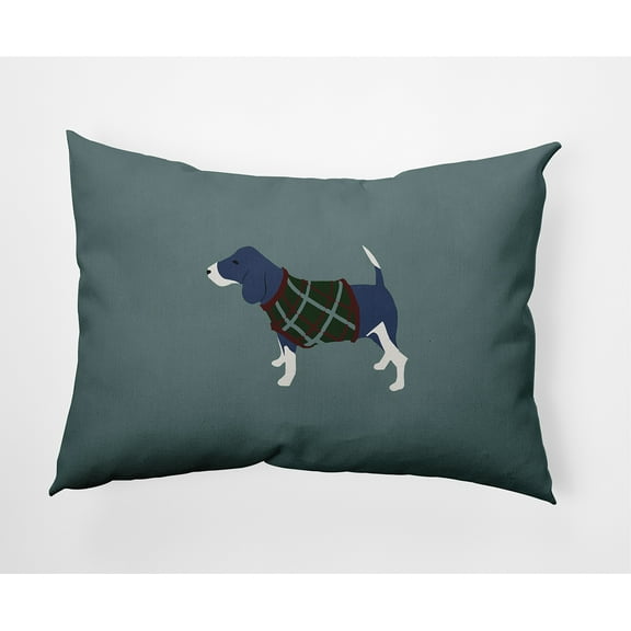 Simply Daisy 14" x 20" Warmest Wishes Doggie Outdoor Throw Pillow