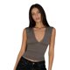 thumbnail image 1 of Camisetas sin mangas de verano para mujer, con estampado de lunares a la moda o color liso, corte ajustado, escote en V profundo, ideales para salir., 1 of 8