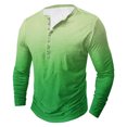 thumbnail image 2 of UAMVSH Mens Gradient Henley Neck Shirts Fashion Long Sleeve T-Shirts Casual Button down Vacation Tops Slim Fit Muscle Pullover(Small,Multicolor 6), 2 of 4