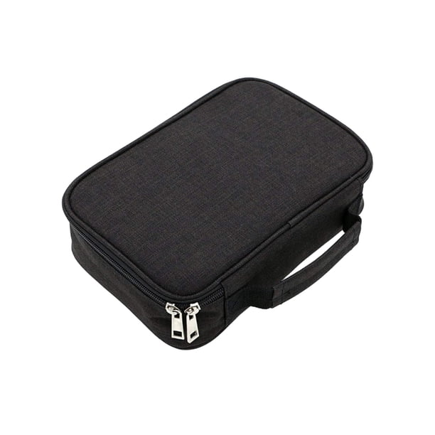 Seitruly Estuche para lápices de amplias aplicaciones para artistas y estudiantes, almacenamiento organizado, estuche para lápices con 72 pinturas Negro