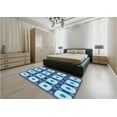 thumbnail image 5 of Ahgly Company Machine Washable Indoor Rectangle Transitional Blue Lagoon Blue Area Rugs, 6' x 9', 5 of 7