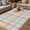 Beige, variant on White Grid Outdoor Rug for Patio/Deck/Porch, Non-Slip Large Area Rug 4 x 6 Ft, Colorful Plaid Modern Geometric Pattern Indoor Outdoor Rugs Washable Area Rugs, Reversible Camping Rug Carpet Runner