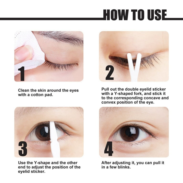 Eyelid Tape, Invisible Double Eyelid Lifter Strips, Waterproof Eyelid  Stickers with Fork Rods and Tweezers, Lids by Design for Hooded, Droopy,  Uneven, Mono-eyelids 