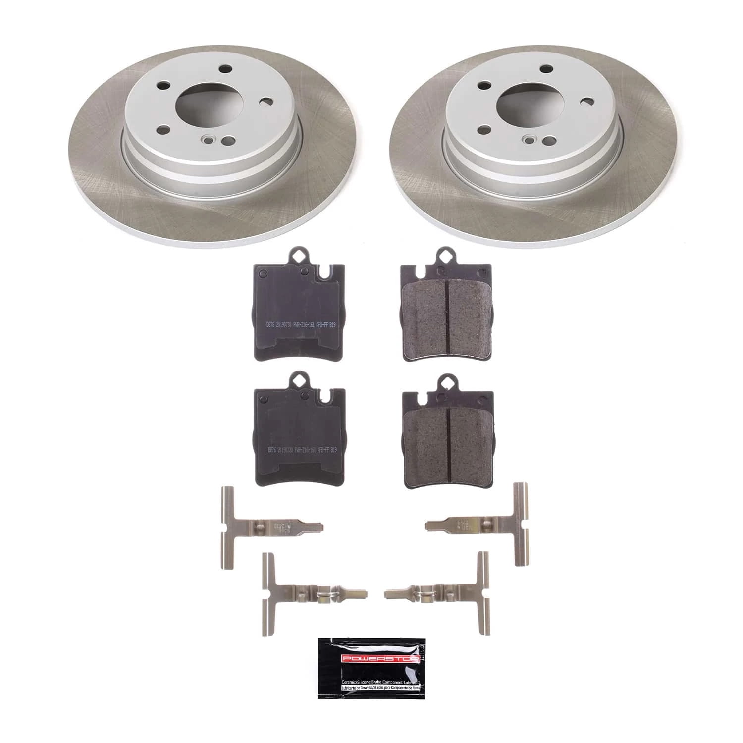 PowerStop Rear Semi-Coated Rotor and Low-Dust Ceramic Brake Pad Kit SC620