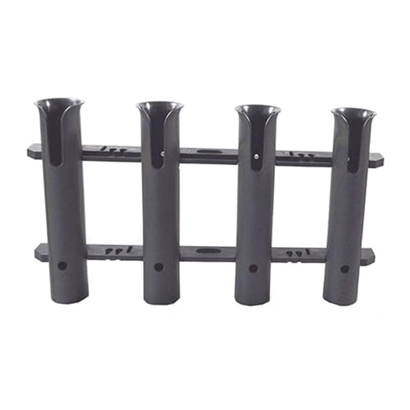 ISURE MARINE Fishing Rod Holder Bracket Wall Mounted Boat Side Mount Tool Holder Tube Links with Screws 4 Pole Tube (Black)