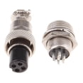 thumbnail image 5 of 4Pins Male And Female Metal Aviation Connector Panel Socket for , Postal And Telecommunications, Computers, 5 of 6