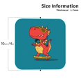 thumbnail image 2 of Leather Coasters with Heat-resistant for Drinks, Skateboard Dinosaur Fun Cup Coasters Cup Pad Mat for Tabletop Protection, Coffee Table, Office Desk and Housewarming Gift, 2 of 5