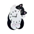 thumbnail image 5 of deevoka Cartoon Cat Wall Clock Birthday Gift Home Decor for Dining Room Bedroom Dorm 30cmx36cm, 5 of 9