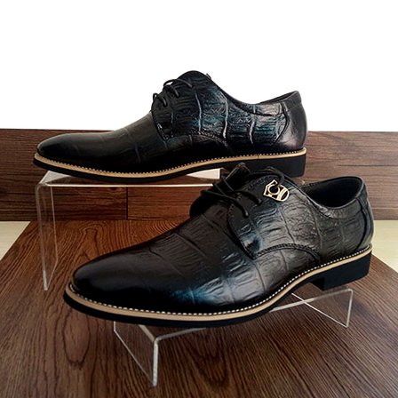 CRILSTYLEO 5Pcs White Acrylic Shoe Holder Display Stand Stackable Shoe Display Rack