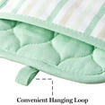 thumbnail image 6 of Martha Stewart Daisy Stripe Pot Holder Set 2-Pack, Green, 7"x10", 6 of 8
