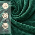 thumbnail image 4 of FAITH, HOPE, LOVE HOME DÉCOR Striata Ribbed Corduroy Blanket Queen size Ultra-Soft Plush Bed Blanket (90" x 90") - Green, 4 of 9