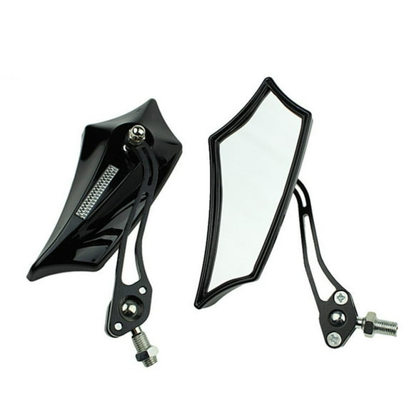 ESUPPORT Black Universal Motorcycle Motorbike Bike 8mm 10mm Rear View Side Mirror Scooter ATV