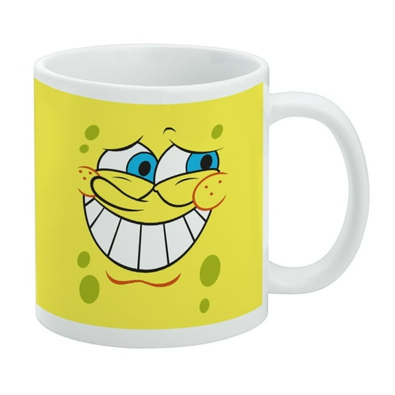 SpongeBob Guilty Face Ceramic Coffee Mug, Novelty Gift Mugs for Coffee, Tea and Hot Drinks, 11oz, White
