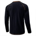 thumbnail image 3 of VJATTWR Men's T-Shirts Solid Color Crewneck Long Sleeve T-Shirts Homewear Pajamas Tops Black Xxl, 3 of 5