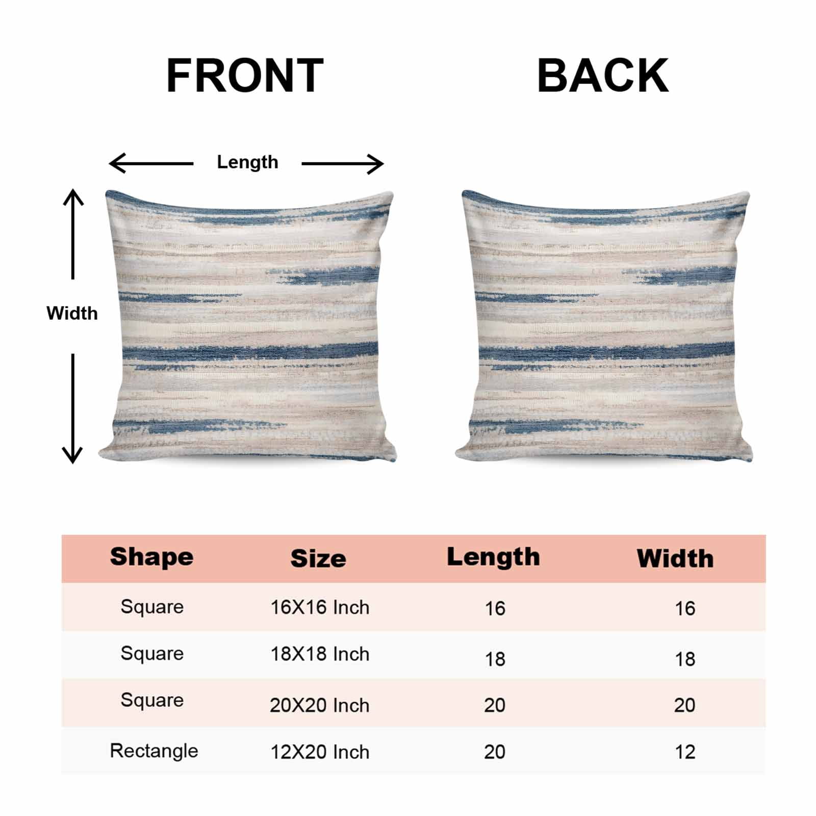Decorative Throw Pillow Covers 16x16 Inch Set of 2 Line Texture Home Decor Pillow Cases for Couch, Modern Art Cushion Case for Living Room Bedroom Bed Car Chair