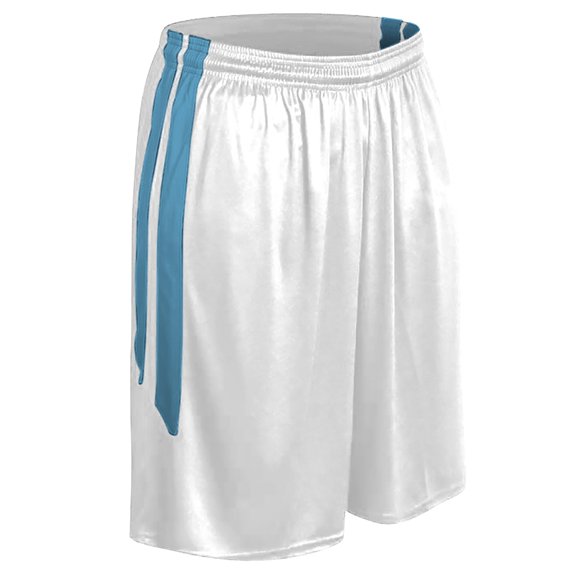 DRI-GEAR® Muscle Basketball Short - WHITE BODY, LIGHT BLUE BODY - L