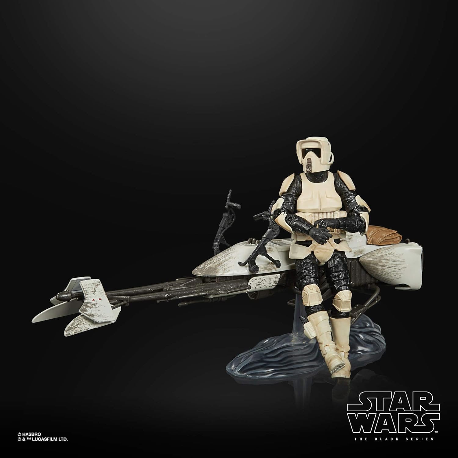 STAR WARS BLACK SERIES SPEEDER BIKER SCOUT TROOPER & THE CHILD