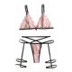 thumbnail image 1 of Conjunto de Lencería Zhivalor Rosa encaje peluche babydoll sujetador M, 1 of 8