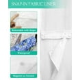 thumbnail image 3 of No Hook Shower Curtain with Snap-in Liner, Vintage Lighthouse Coastal Waterproof Fabric Bathroom Curtains, Nautical Ocean Sea Retro Art Bath Curtains & Mesh Top Window 72"x84" Long, 3 of 6