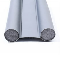 Removable Door Draft Stopper - Leather Soundproof Door Stopper , 38"L for Door Bottom Gaps, Gray