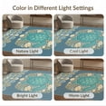 thumbnail image 7 of ODIKA 4'x6' Ultra-Soft Area Rug, Ocean Entry Themed Teal Bathroom Long Nautical Turtle Beachy Playful Expressive None Washable, Bare feet friendly, Silk-Touch for Bedroom Home office, 7 of 7