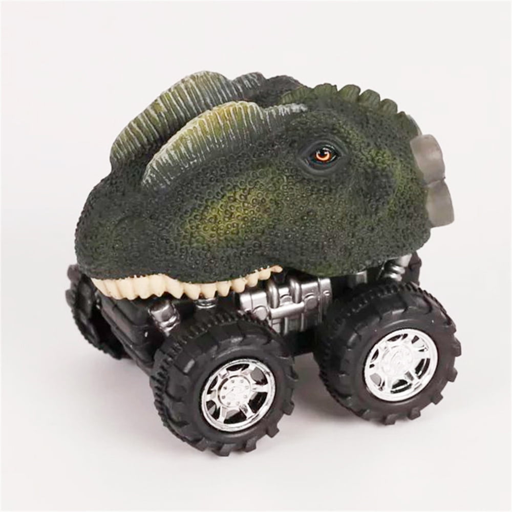 Happon 1 Pc Mini Dinosaur Toy Car Dilophosaurus Model Truck Kids Pull