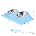 thumbnail image 3 of UPSKY Dog Cat Bowls, Double Pet Bowls with Elevated Stand, 15° Tilted Detachable Cat Raised Bowls for Food and Water, Stainless Steel Pet Feeder Bowls, 3 of 7