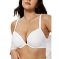 thumbnail image 3 of Deyllo Women Plus Size Bras Push-up Lift Up Bra Seamless Lightly Padded Underwire White Everyday T-Shirt Bra Clothes Size 38DD, 3 of 4