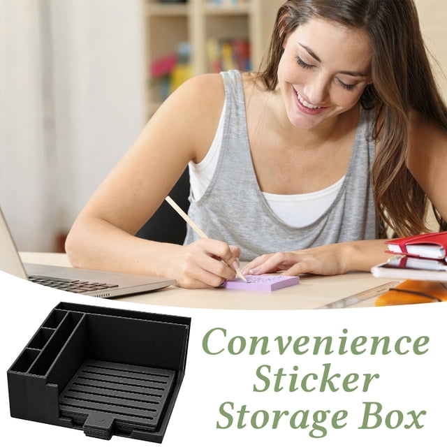 JZCHUNTOY Sticky Note Template Storage Box 1 Piece, Convenient Organization, Durable Material, Clear Window for Easy Viewing, Perfect for Office and Home Use
