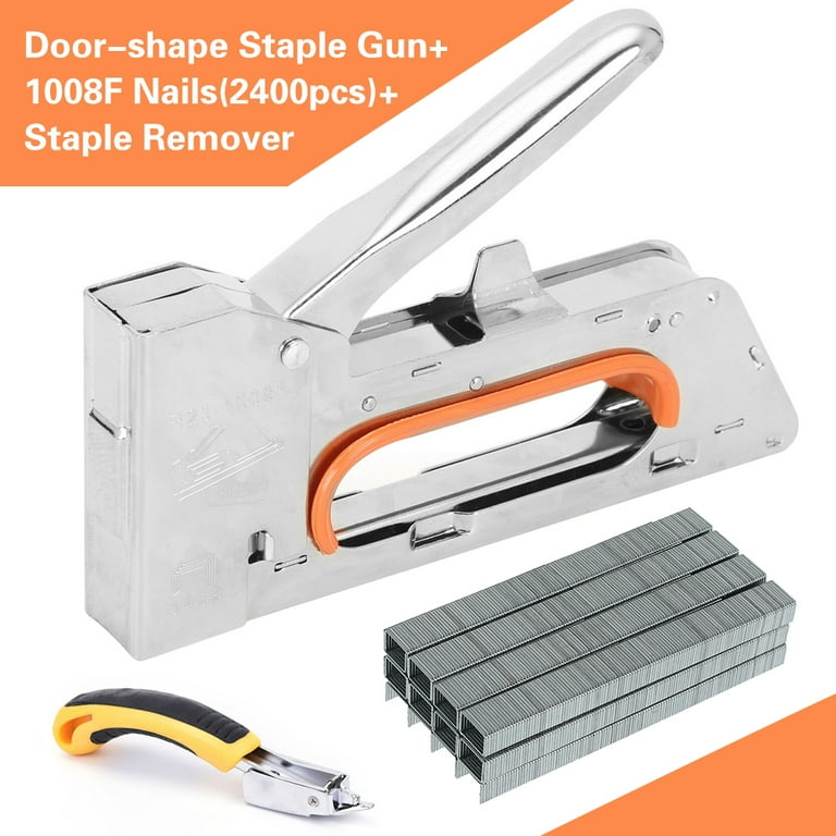 DG Direct Staple Gun Heavy Duty 3 in 1 Stapler Gun with 2400 Staples Remover Manual Brad Nailer for Wood Carpentry