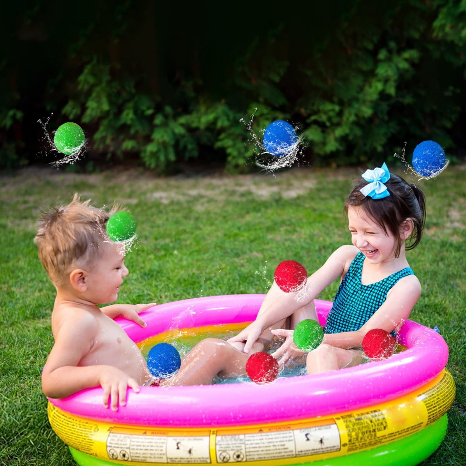 Set De 30 Pelotas De Agua Reutilizables – Bolas De Esponja Compactas Para Piscina, Playa Y Juegos Acuáticos, Ideales Para Niños, Niñas Y Adultos