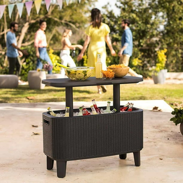 Keter Bevy Bar Table And Cooler Combo, Patio Cooler Table Costco